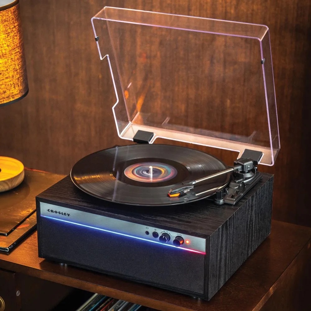 Crosley Strobe 3-Speed Turntable w/ Speakers &ED Lights